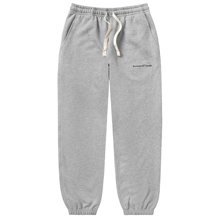 Made in Canada Relaxed French Terry Sweatpant Heather Grey 100% Cotton - Unisex - Province of Canada