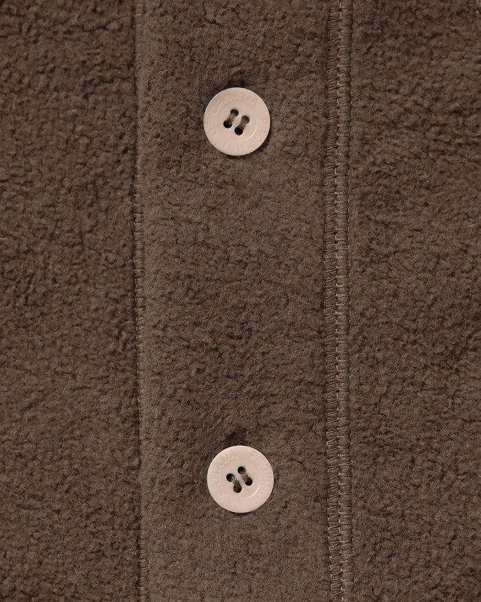 Reverse Fleece Overshirt Chestnut - Unisex - Made in Canada - Province of Canada