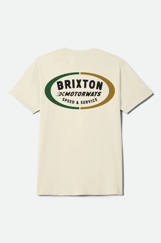 Brixton Rhett short-sleeve standard fit graphic t-shirt in cream
