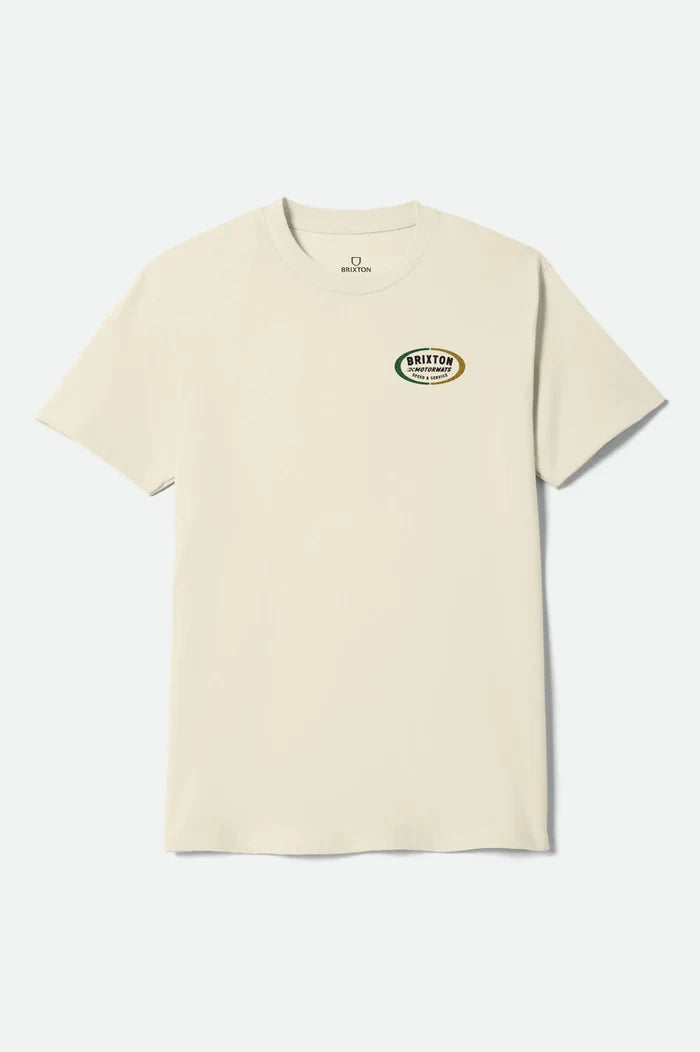Brixton Rhett short-sleeve graphic t-shirt in cream, alternate product view