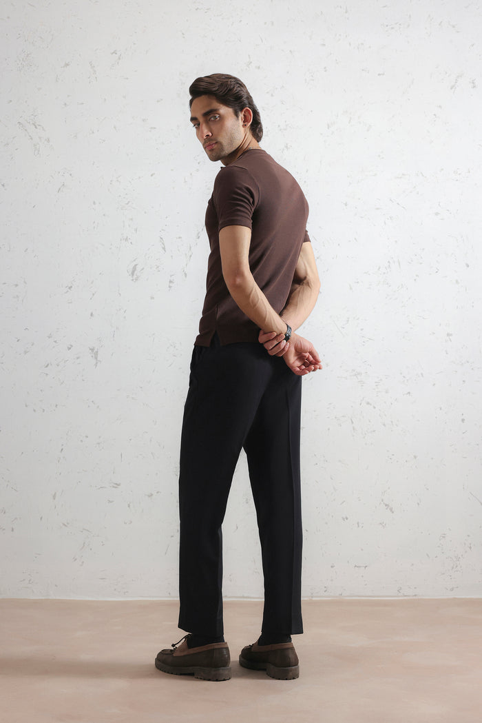 Ribbed Henley Shirt