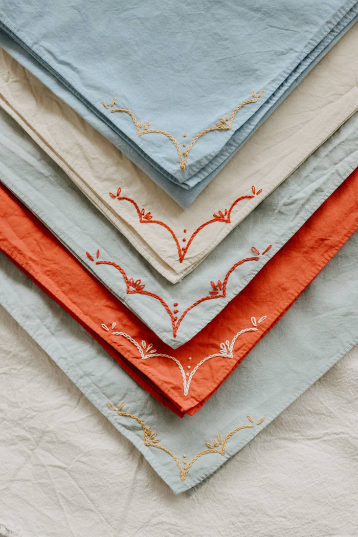 RODEO Cotton Bandana Hand Embroidered  & Hand Dyed