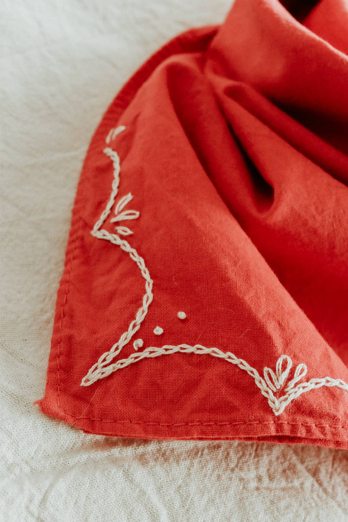 RODEO Cotton Bandana Hand Embroidered  & Hand Dyed