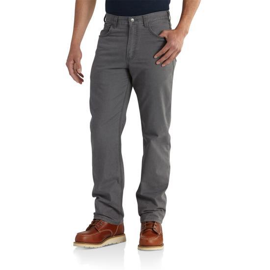Carhartt Rugged Flex Rigby 5 pocket canvas work pant in gravel, additional product view