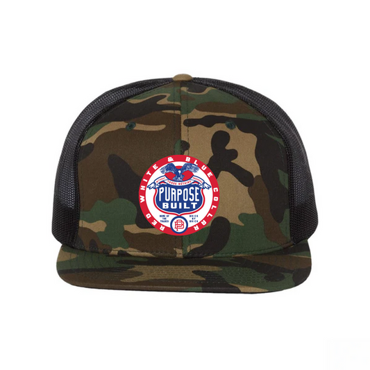 Purpose-Built RWBC 2.0 patch hat in camo and black