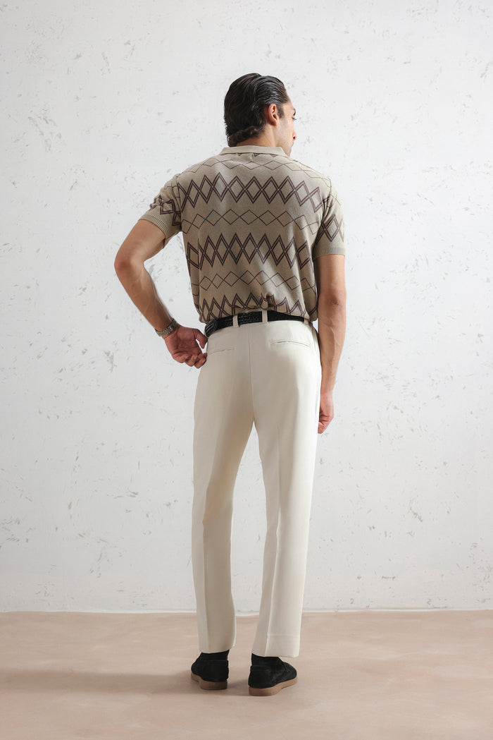 Sahara Diamond Knit Polo Shirt