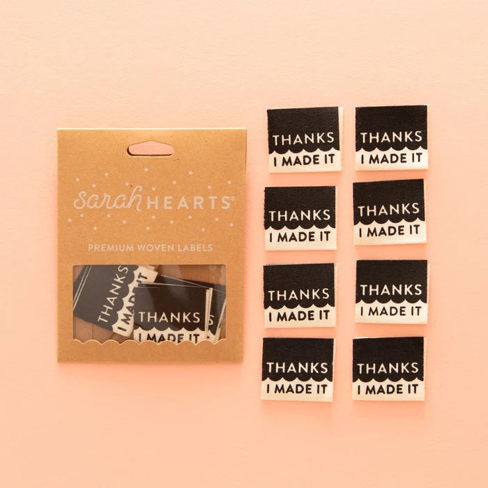 Sarah Hearts Woven Labels