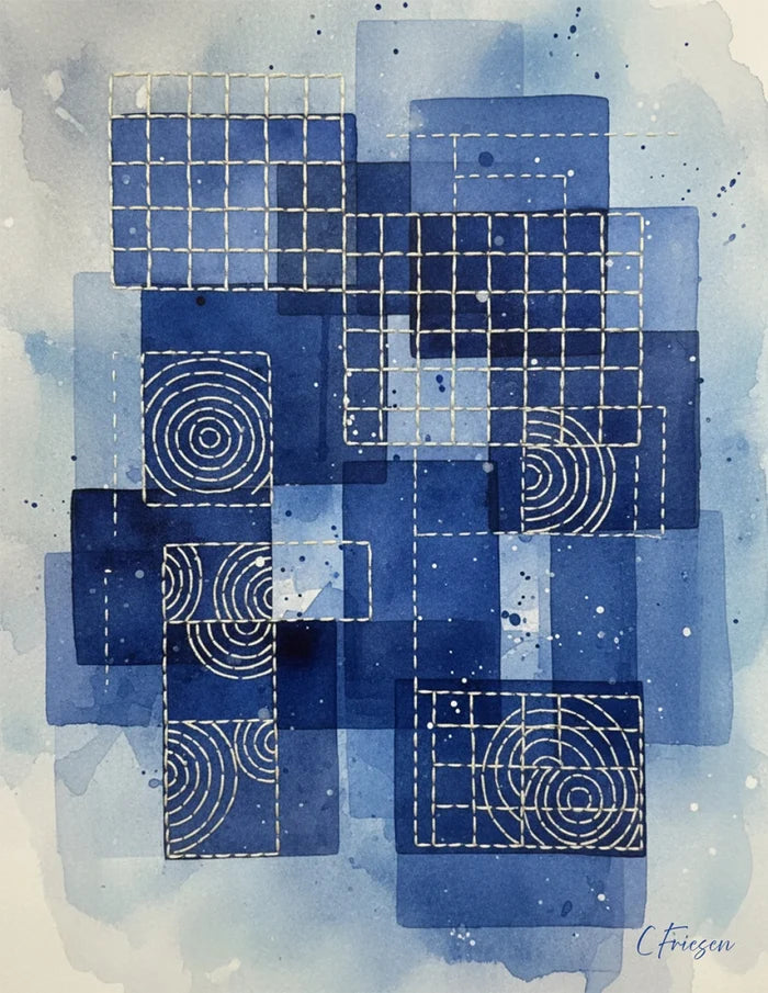 Sashiko Greeting Cards - Blank