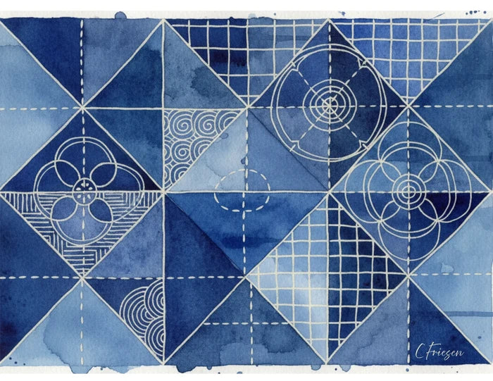 Sashiko Greeting Cards - Blank