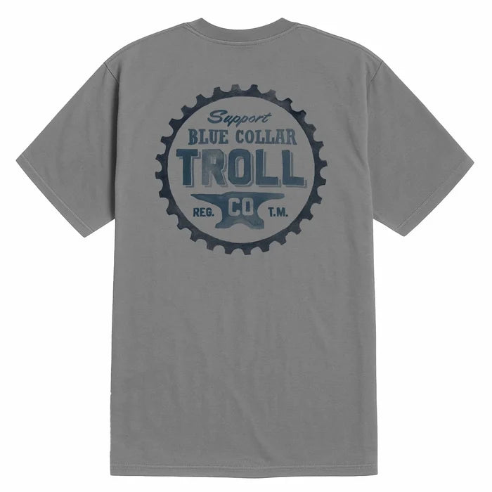 Back view of the Troll Co. SBC Gear graphic t-shirt in putty
