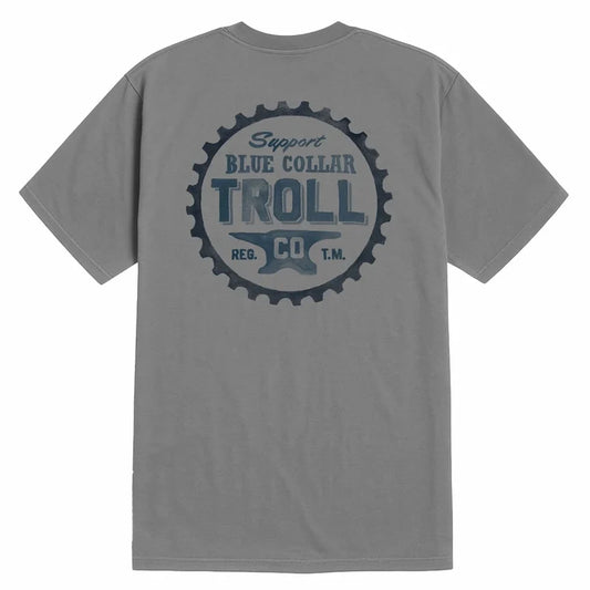 Back view of the Troll Co. SBC Gear graphic t-shirt in putty