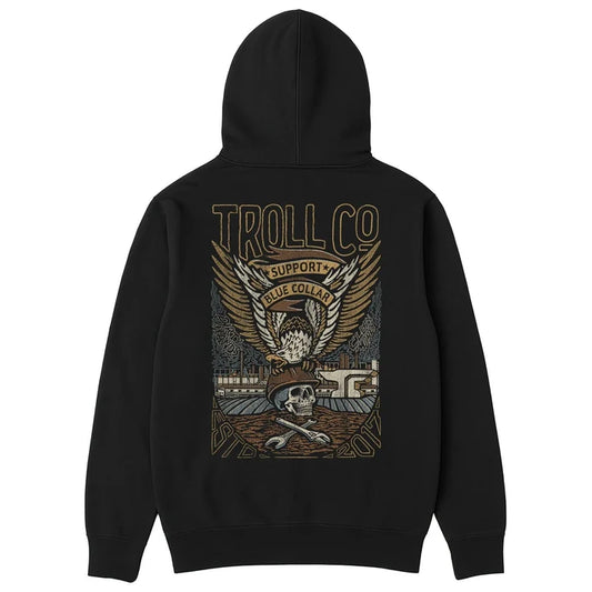 Troll Co. SBC Grounded hooded sweatshirt in black, alternate product view