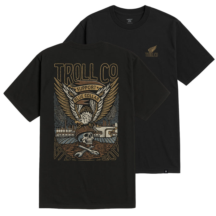 Troll Co. SBC Grounded short-sleeve graphic t-shirt in black, available in big and tall sizes
