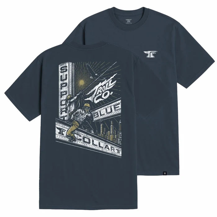 Troll Co. SBC Skyline short-sleeve graphic t-shirt in steel, available in big and tall sizes