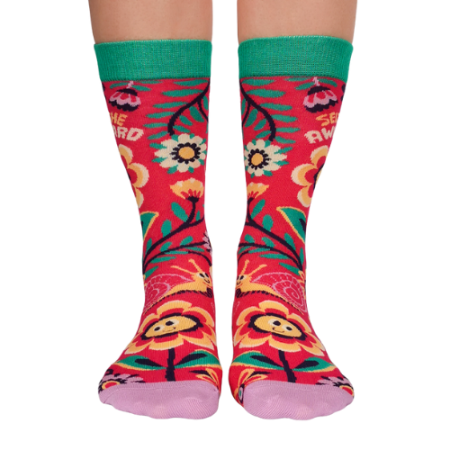 Custom 'Seize the Awkward' socks with a humorous design, perfect for anyone who embraces life's awkward moments.