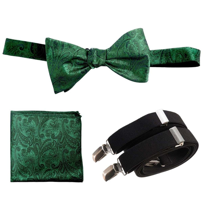 Emerald Green Paisley Black
