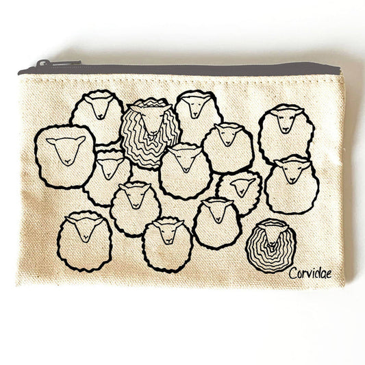 Sheep Herd Small Zipper Pouch
