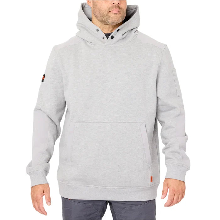 BRUNT Shevlin HD hoodie in grey heather, front view