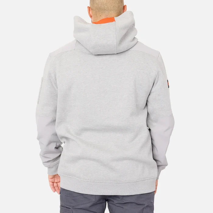 Back view of the BRUNT Shevlin HD hoodie in grey heather