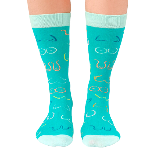 Simply the Breast Socks (For Her in Teal)
