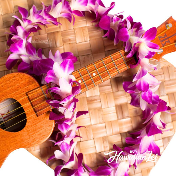 Single Purple Orchid Lei