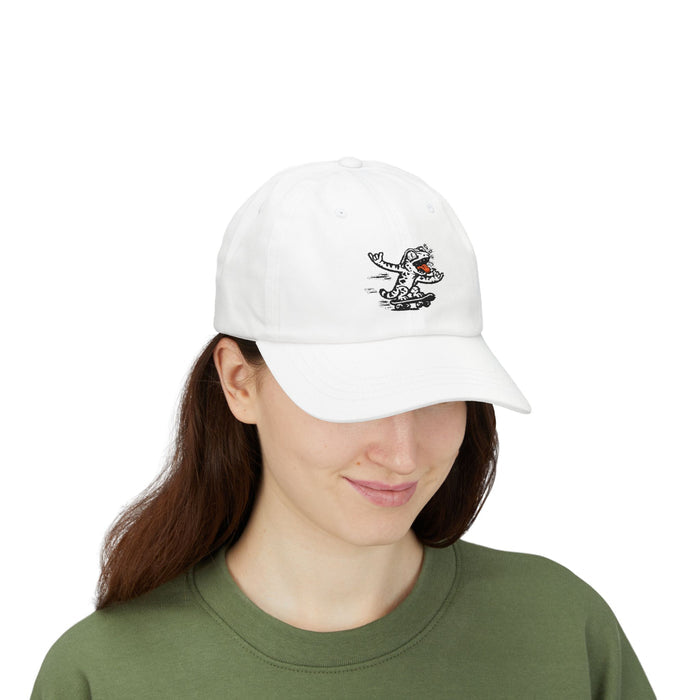 Skater Gecko Classic Dad Cap (White)