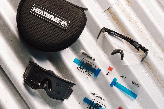 Skynet Z87+ safety glasses package by Heat Wave Visual with anti-fog lenses, product view
