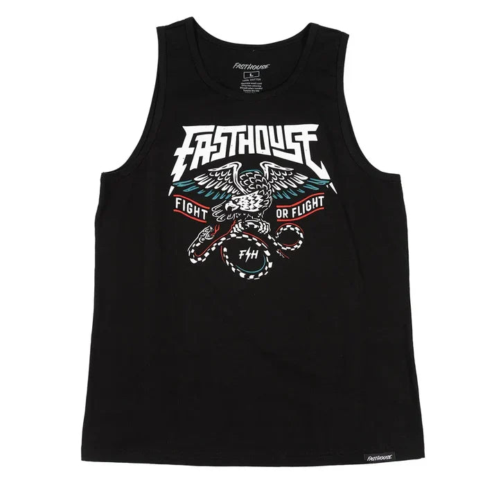 Fasthouse Soar graphic tank top in black, additional product view