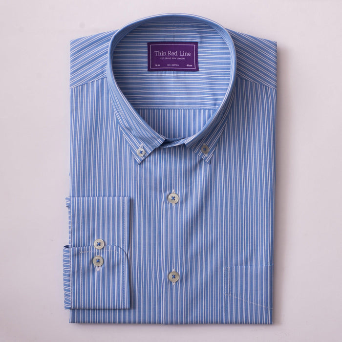 Soho Stripe Blue Casual Fit Shirt - Thin Red Line
