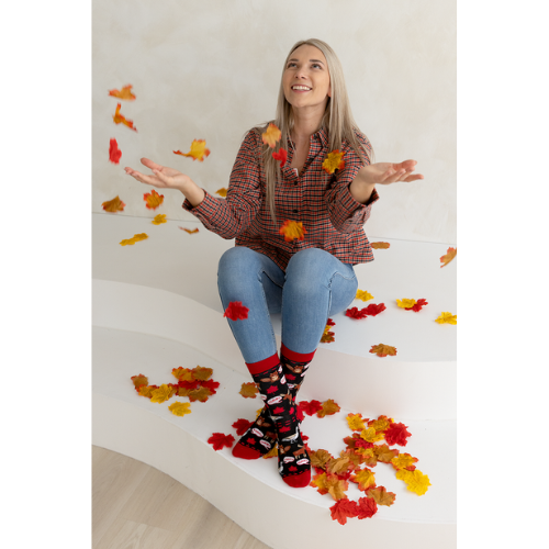 Sorry socks for women featuring a playful apology design, soft comfortable fabric, and a fun way to say sorry with style.
