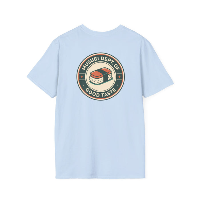 Spam Musubi Dept. of Good Taste T-Shirt (Front & Back)