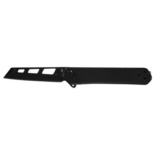 Gerber Spire everyday carry folding knife with black G10 handle scales and pocket clip