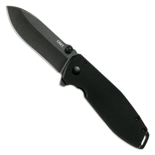 CRKT Squid XM frame lock folding knife in black with D2 steel plain edge blade