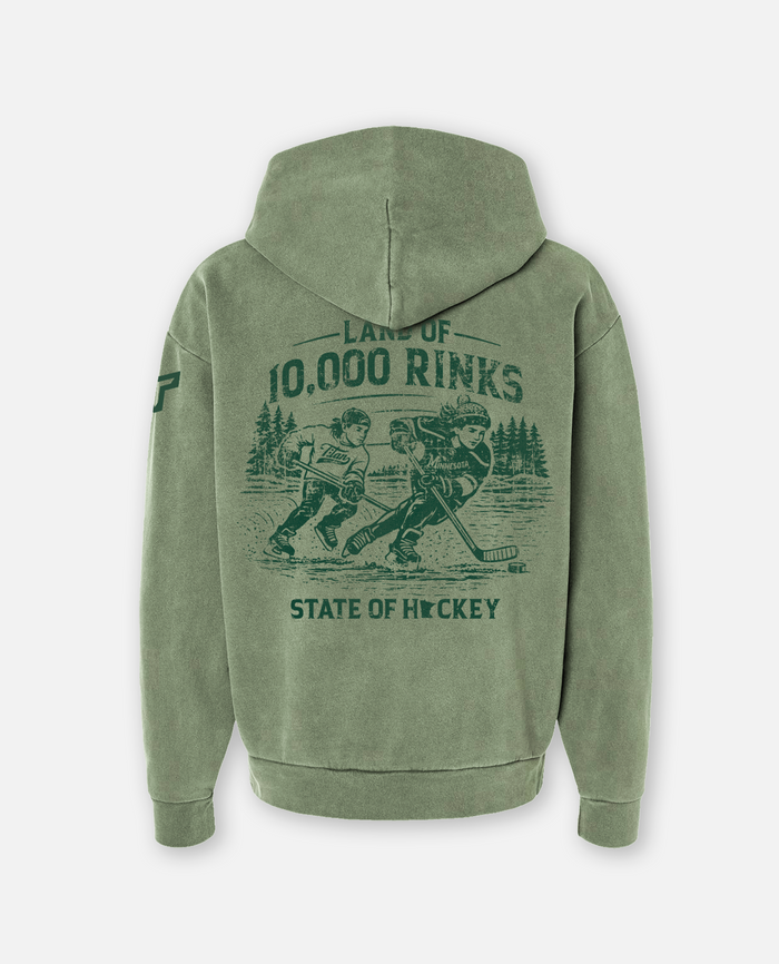 SR 10,000 RINKS HOODIE - GHOST GREEN