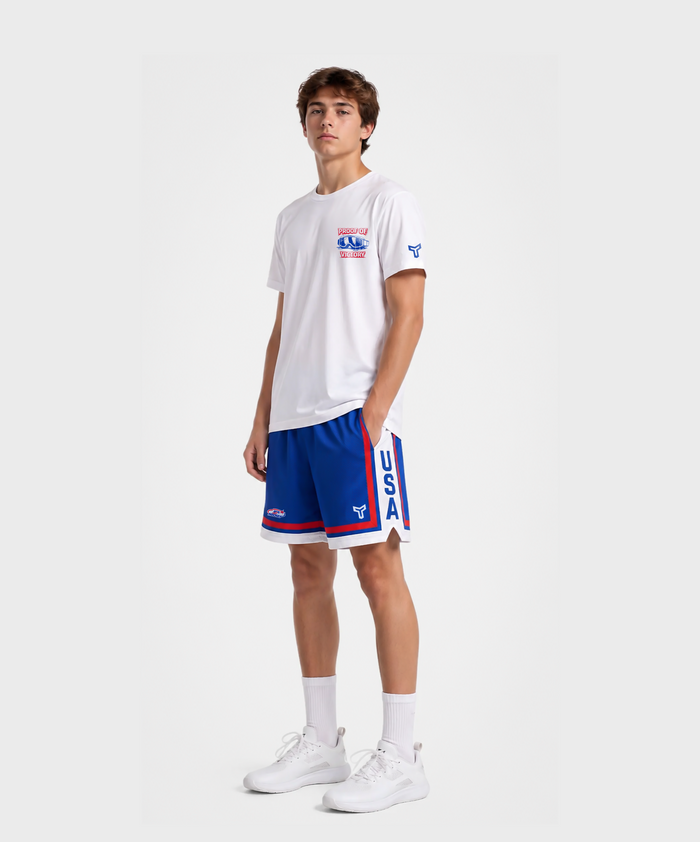 SR DRYLAND SHORT - USA HOCKEY ROYAL