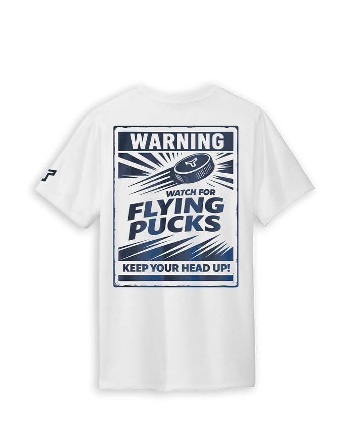 SR FLYING PUCKS TEE - WHITE