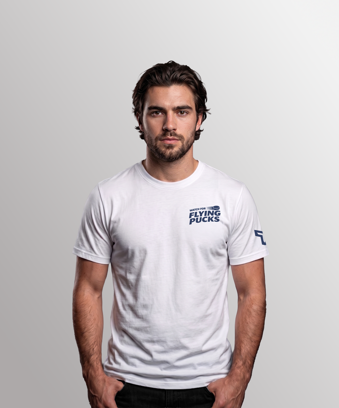 SR FLYING PUCKS TEE - WHITE