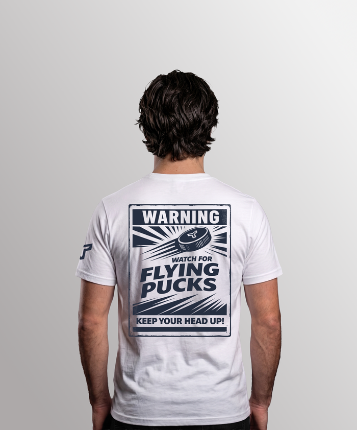 SR FLYING PUCKS TEE - WHITE