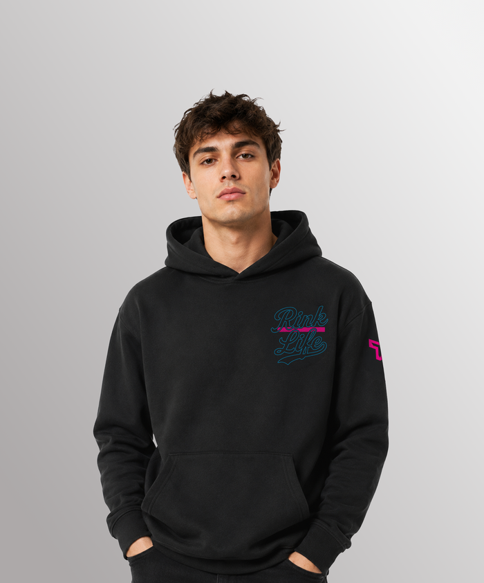 SR RL SPLATTER HOODIE - BLACK