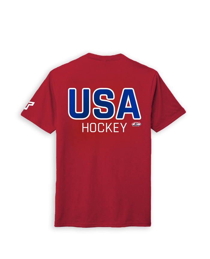 SR USA HOCKEY ARCH TEE - RED