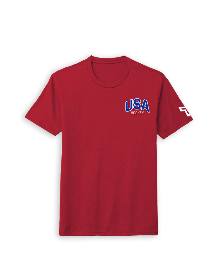 SR USA HOCKEY ARCH TEE - RED