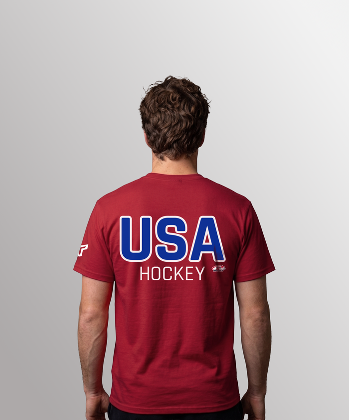 SR USA HOCKEY ARCH TEE - RED