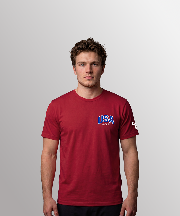 SR USA HOCKEY ARCH TEE - RED