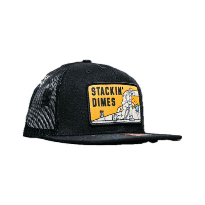 Trade Money Stacking Dimes meshback trucker hat in black