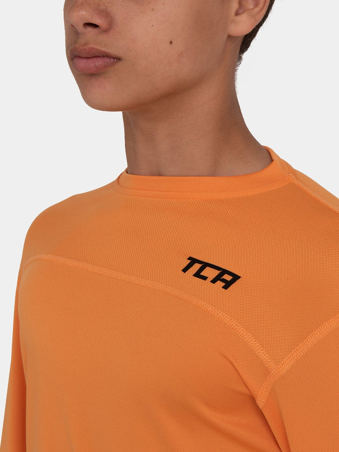 Stamina Long Sleeve Crew Neck Running Top For Boys With Thumbholes