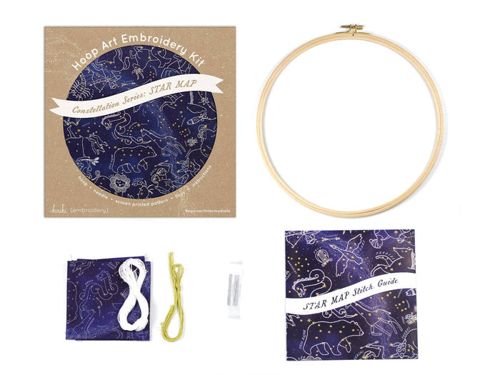 Star Map Embroidery Kit - 11" Hoop