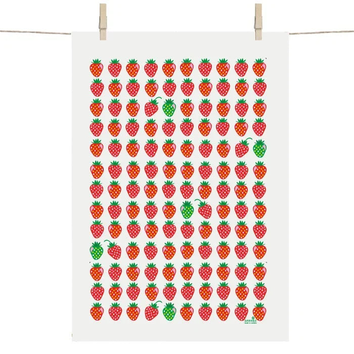 STRAWBERRY LINEN BLEND TEA TOWEL