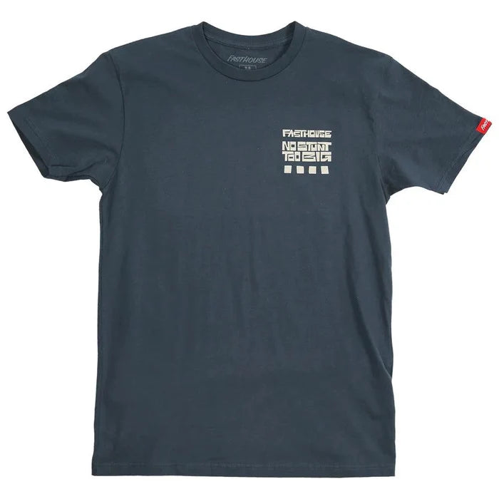 Fasthouse Stunt Show short sleeve tee in indigo, front view