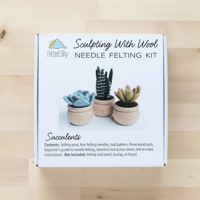 Succulents Needle Felting Kit