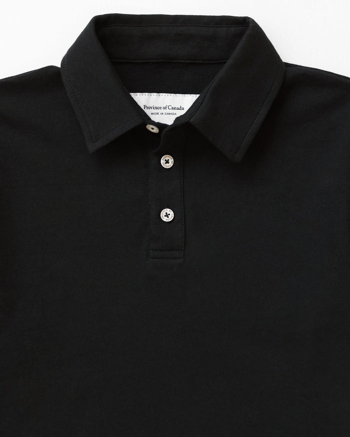 Made in Canada Sunday Polo Shirt Black - Province of Canada